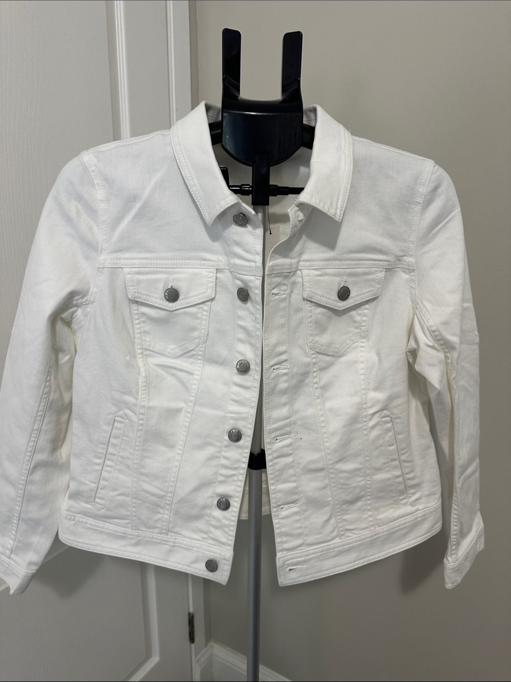 Talbots White Denim Jean Jacket